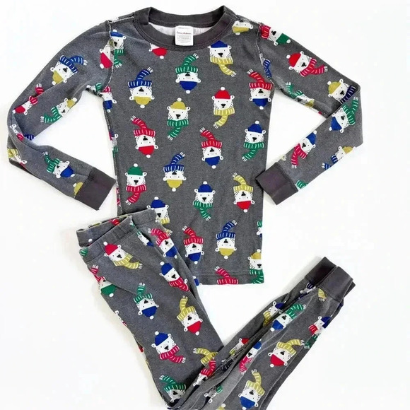 6-7Y Hanna Andersson Polar Bear Printed Pajamas - Picture 1 of 9